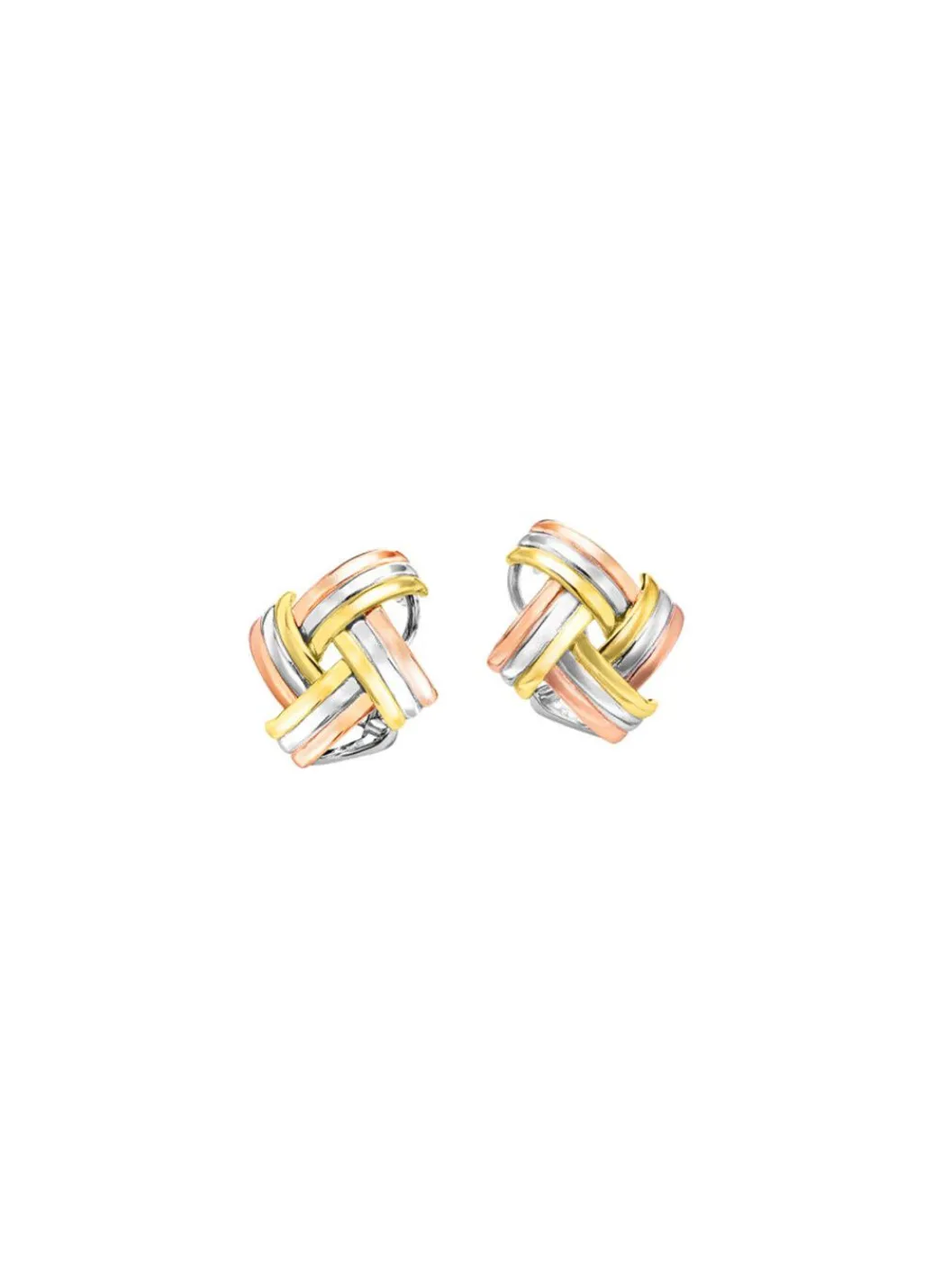 Hot Modische Knoten-Clipstecker in Tricolor Damen Ohrschmuck
