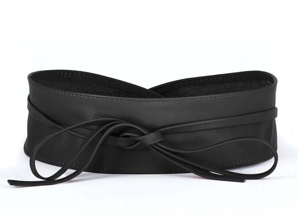 Modischer Leder-Bindegürtel, 8 cm breit Gürtel