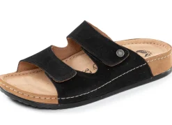 Outlet Mubb, bequeme Damen-Pantoletten, Weite H, mit Klettverschluss Damen Pantoletten