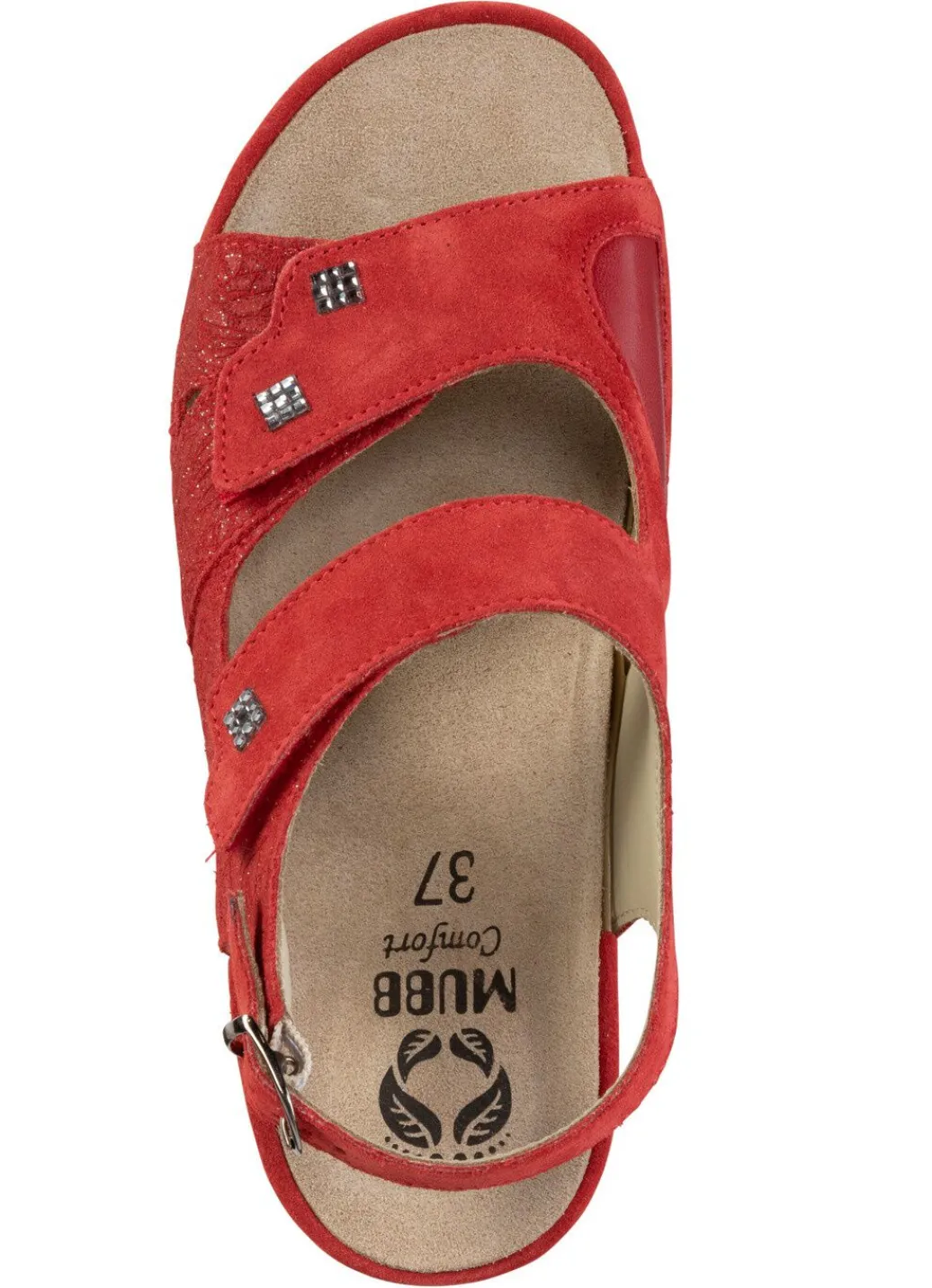 Mubb, bequeme Damen-Sandalen, Weite H, mit herausnehmbarem Fußbett Damen Sandalen