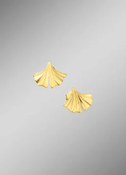 Sale Natürliche Eleganz: Ohrstecker Ginkgoblatt Damen Ohrschmuck