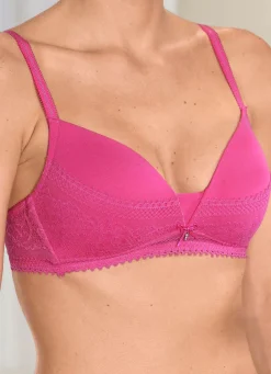 Hot Nina von C. BH mit vorgeformten Cups Damen Bh Ohne Bügel|Bh Mit Spitze