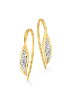 Discount Ohrhaken in Bicolor mit 20 Brillanten Damen Ohrschmuck