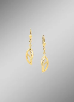 Damen Mona Ohrschmuck<Ohrringe aus Gold mit Zirkonia