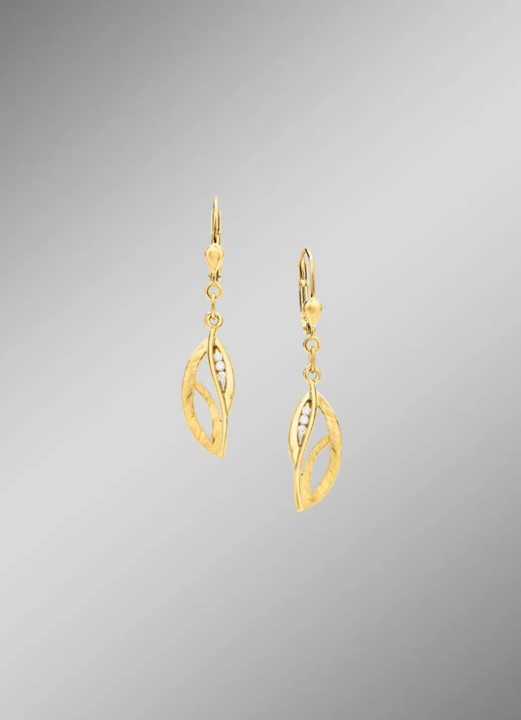 Damen Mona Ohrschmuck<Ohrringe aus Gold mit Zirkonia
