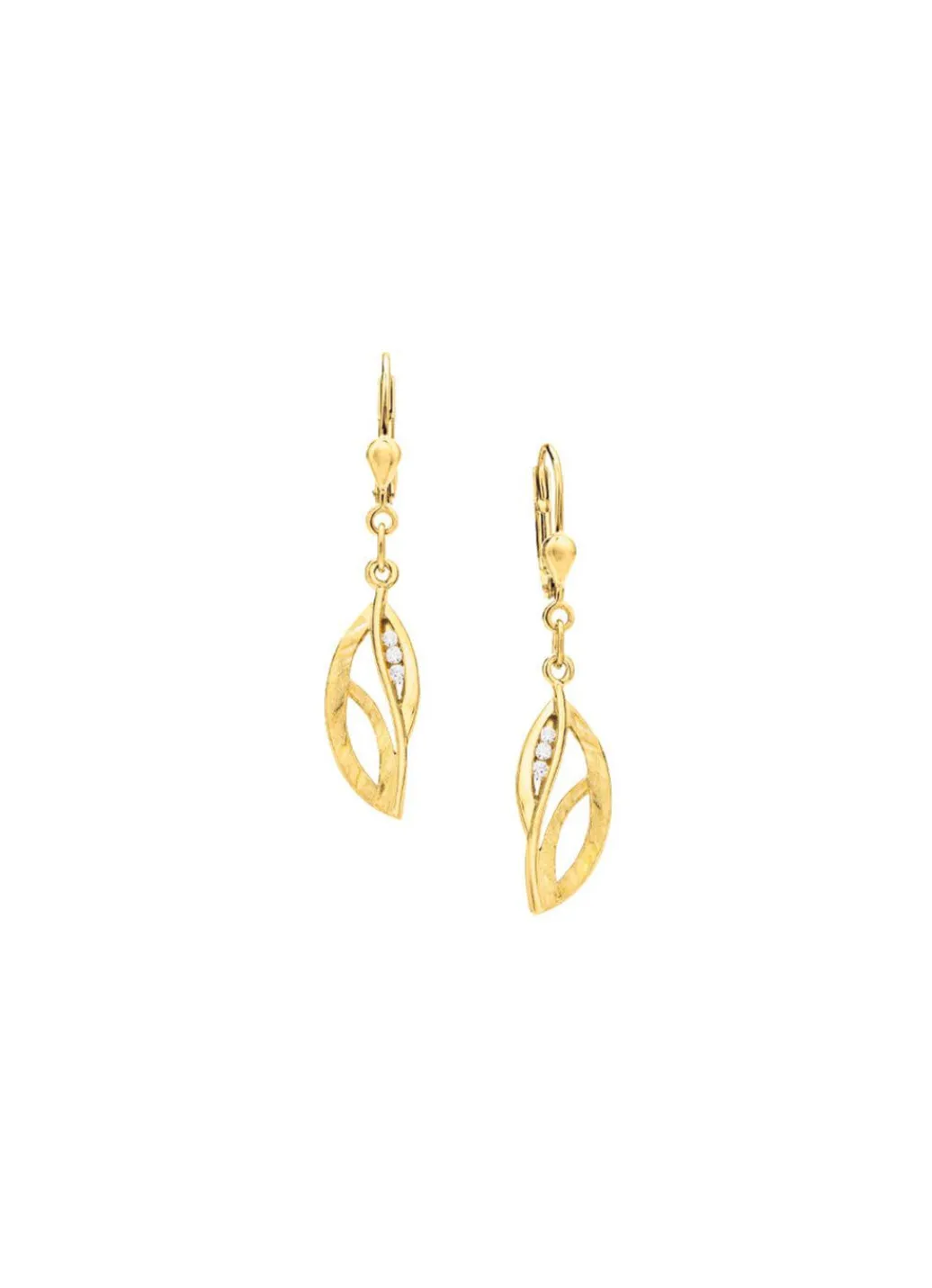 Damen Mona Ohrschmuck<Ohrringe aus Gold mit Zirkonia