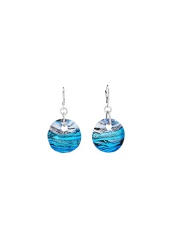Best Ohrringe aus Muranoglas in Türkis- und Silbertönen Damen Ohrschmuck|Modeschmuck