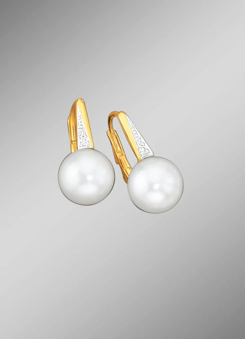 Hot Ohrringe mit Brillanten und Süßwasser-Zuchtperlen Damen Ohrschmuck