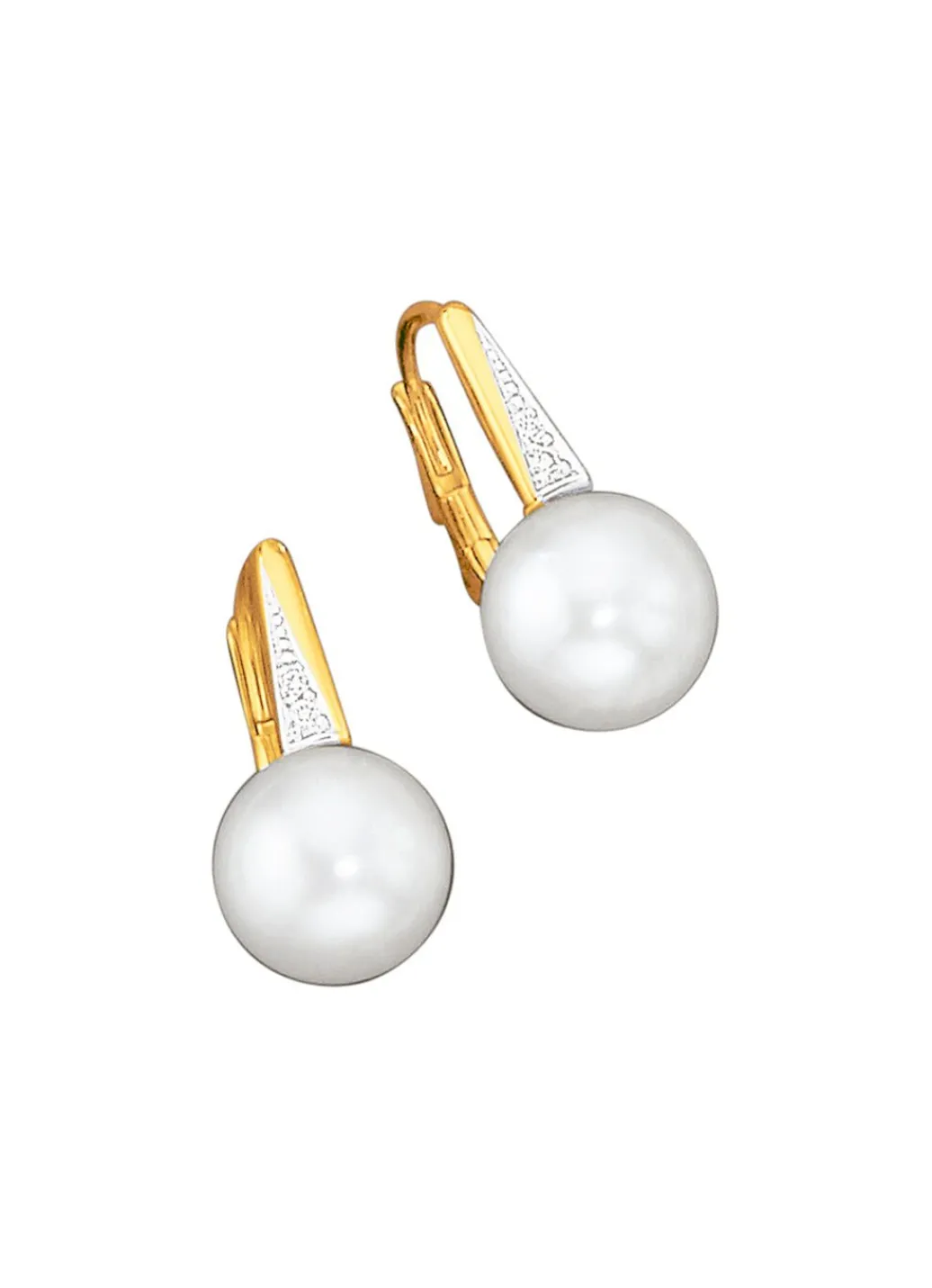Hot Ohrringe mit Brillanten und Süßwasser-Zuchtperlen Damen Ohrschmuck