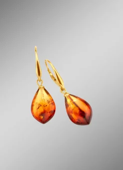 Online Ohrringe mit echt Bernstein Damen Ohrschmuck