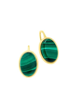 Best Ohrringe mit echt Malachit Damen Ohrschmuck
