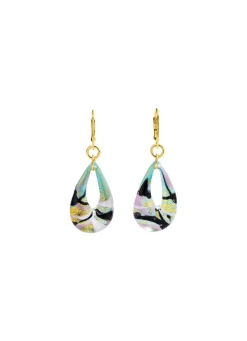 Clearance Ohrringe mit Muranoglas in Hellblau- und Goldtönen Damen Ohrschmuck|Modeschmuck