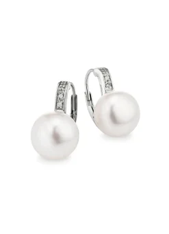 Best Ohrringe mit Süßwasser-Zuchtperlen und Diamanten Damen Ohrschmuck