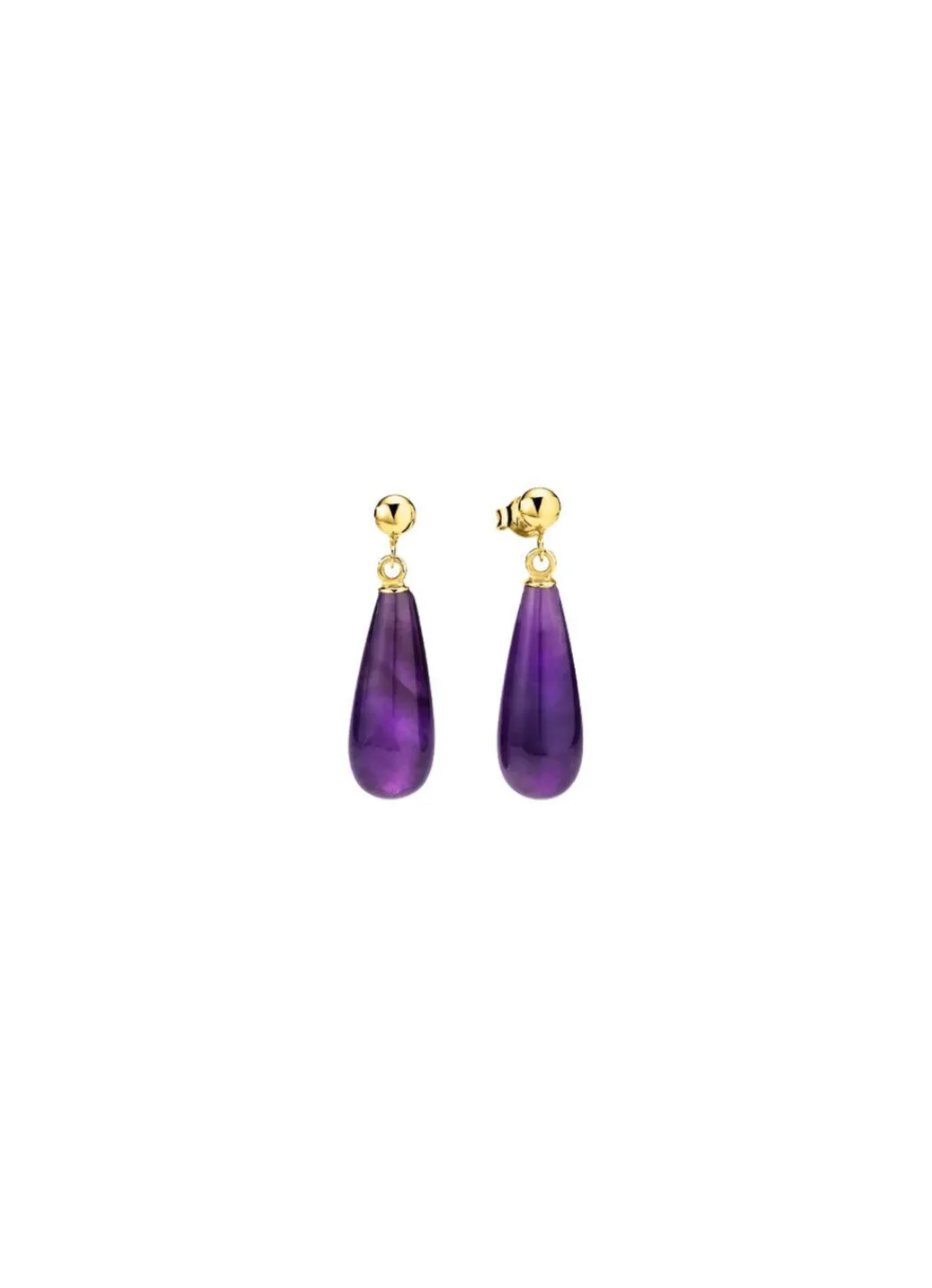 Damen Mona Ohrschmuck<Ohrstecker aus Gold mit Amethyst