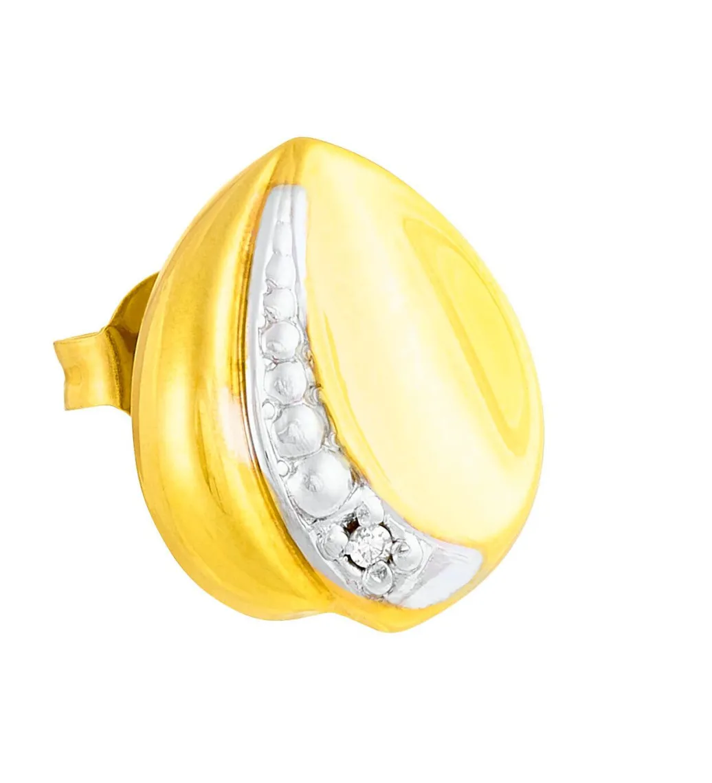 Hot Ohrstecker in Bicolor mit Diamanten Damen Ohrschmuck