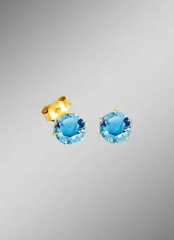 Sale Ohrstecker mit Blautopas Damen Ohrschmuck