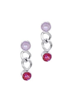 Clearance Ohrstecker mit Kristallen in Pink Damen Ohrschmuck|Modeschmuck
