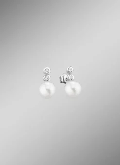 Clearance Ohrstecker mit Süßwasser-Zuchtperlen Damen Ohrschmuck