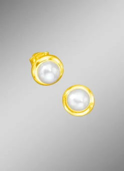 Discount Ohrstecker mit Süßwasser-Zuchtperle Damen Ohrschmuck