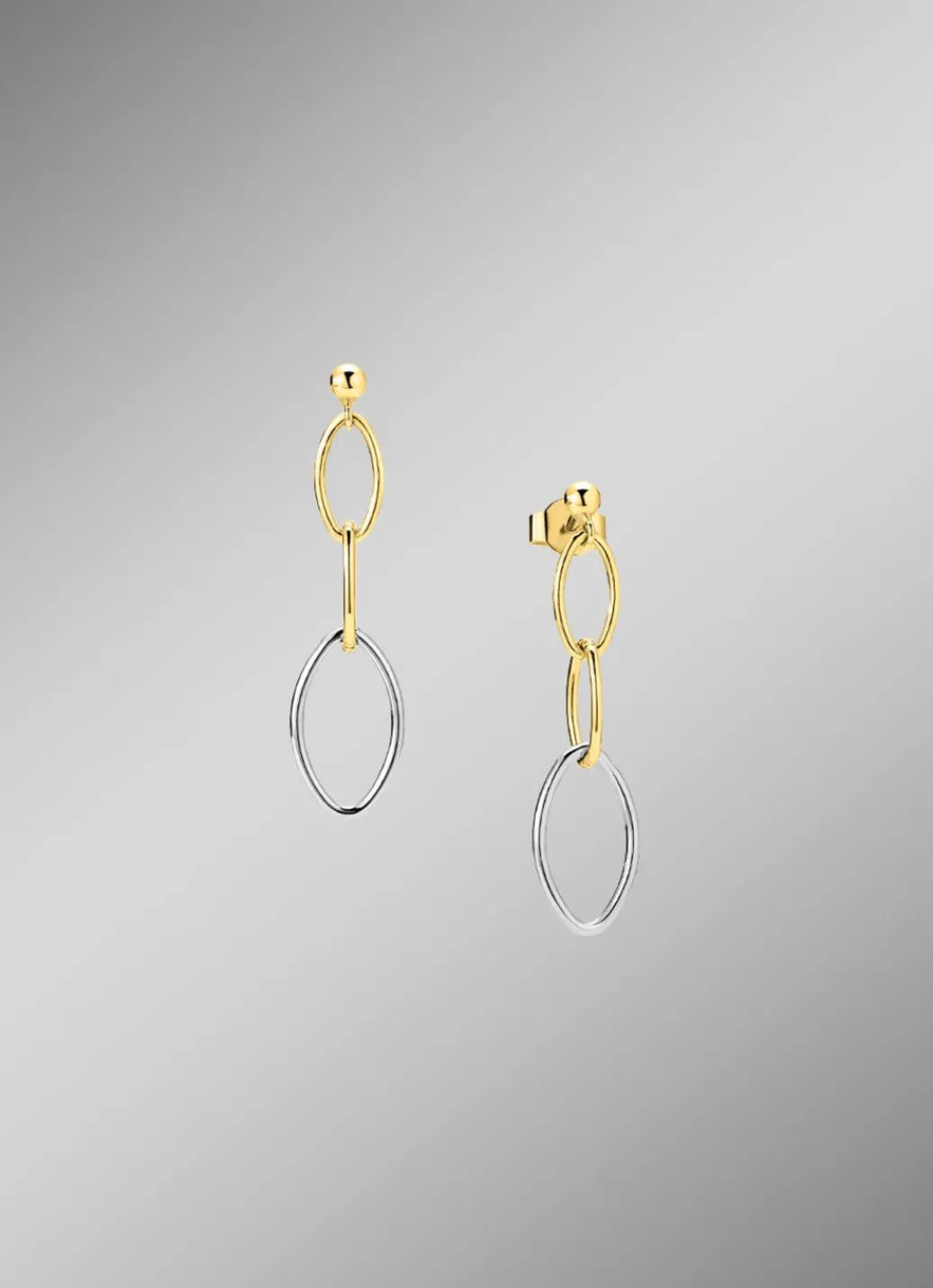 Clearance Ohrstecker: Moderne Eleganz in Bicolor Damen Ohrschmuck