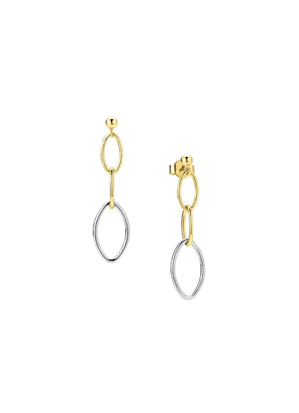 Clearance Ohrstecker: Moderne Eleganz in Bicolor Damen Ohrschmuck