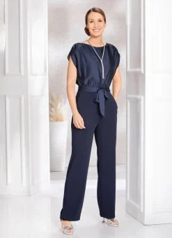 Damen Mona Abendkleider|Abendmode<Overall mit Bindegürtel