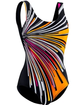 Damen Mona Badeanzüge<Pacific Fashion Badeanzug mit platziertem Druckdessin und Halbkorsage