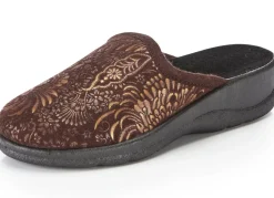 Discount Pantoffel mit floralem Muster Damen Hausschuhe