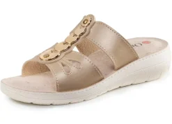 Sale Pantolette mit glänzendem Schmuck Damen Pantoletten