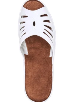 Hot Pantolette mit Zierlochung Damen Pantoletten