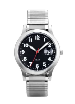 New Para-Quartz-Herrenuhr mit Edelstahlzugband Herren Quarzuhren