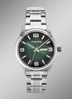 Clearance Para-Quartz-Herrenuhr mit Stahlbandgehäuse Herren Quarzuhren