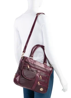 Hot Patchwork-Tasche mit abnehmbarem Umhängeriemen Handtaschen