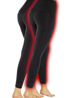 Polar-Mikrofaser Zweierpack Thermoleggings Damen Thermounterwäsche