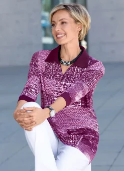 Damen Mona Kurzarm<Poloshirt mit 3/4-langen Ärmeln in 3 Farben
