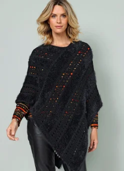 Damen Mona Basics<Poncho in Garnmix
