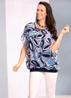 Damen Mona Tuniken<Poncho-Tunika mit tollem Druck