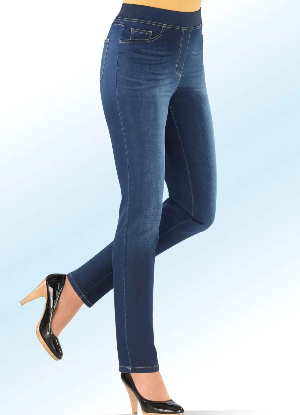 Damen Mona Schlupfhosen|Lange Hosen<Power-Stretch-Jeans in Schlupfform