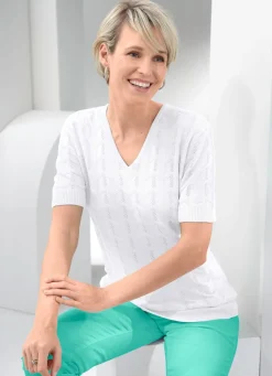 Damen Mona Basics|Pullover<Pulli in Mustermix