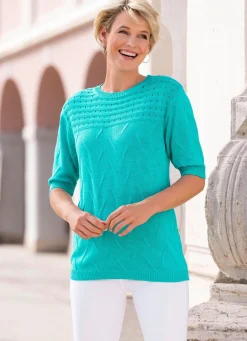 Damen Mona Basics|Pullover<Pulli in Mustermix