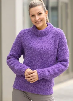 Damen Mona Pullover|Basics<Pullover aus Bouclé mit Alpaka