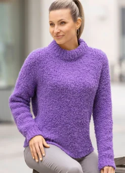 Damen Mona Pullover|Basics<Pullover aus Bouclé mit Alpaka
