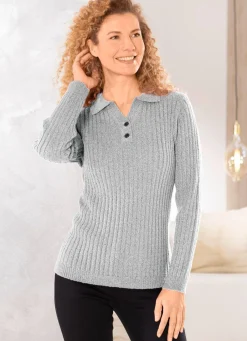 Damen Mona Pullover|Basics<Pullover aus Bouclégarn