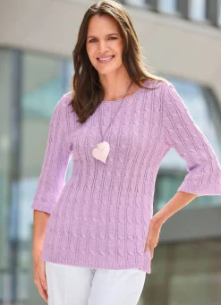 Damen Mona Pullover|Basics<Pullover aus dezent glänzendem Material