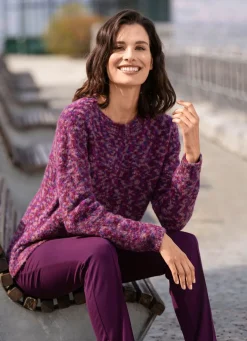 Damen Mona Pullover<Pullover aus hochwertigem Bouclégarn