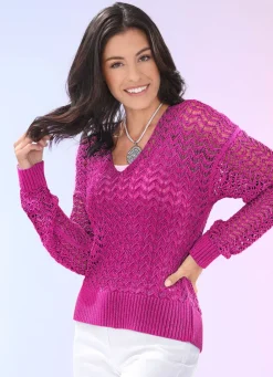 Damen Mona Pullover|Basics<Pullover aus hochwertigem Glanzeffektgarn