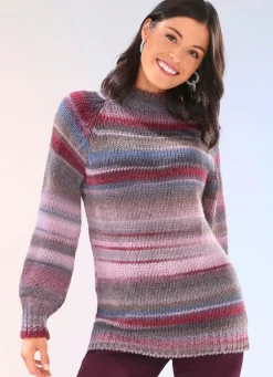 Damen Mona Pullover<Pullover aus hochwertigem Multicolorgarn mit Schurwolle