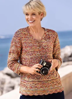 Damen Mona Pullover<Pullover aus Melangegarn