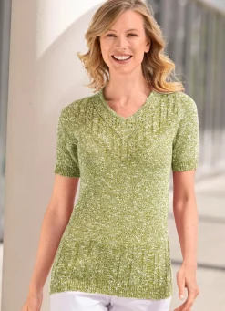 Damen Mona Pullover|Basics<Pullover aus Melangegarn