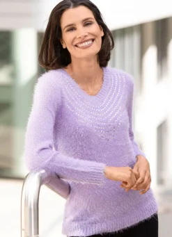 Damen Mona Pullover|Basics<Pullover aus superweichem Effektgarn
